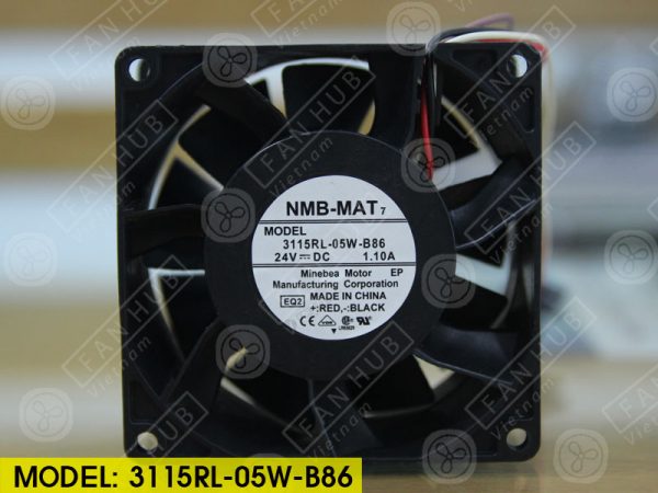 NMB 3115RL-05W-B86 - Inverter Fan, 24VDC, 80x80x38mm