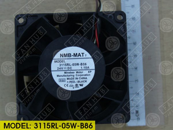 NMB 3115RL-05W-B86 - Inverter Fan, 24VDC, 80x80x38mm