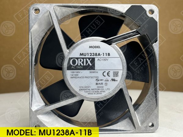 ORIX MU1238A-11B - AC AXIAL FAN, 100VAC, 120x120x38mm