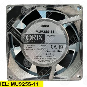 ORIX MU925S-11N - AC AXIAL FAN, 100VAC, 92x92x25mm