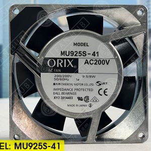 ORIX MU925S-41 - AC AXIAL FAN, 200VAC, 92x92x25mm