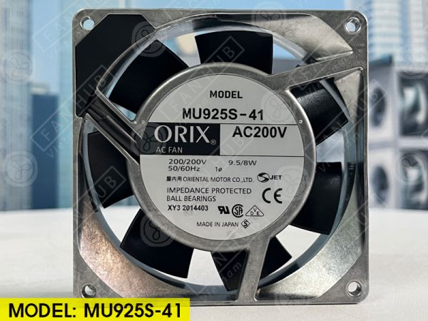 ORIX MU925S-41 - AC AXIAL FAN, 200VAC, 92x92x25mm