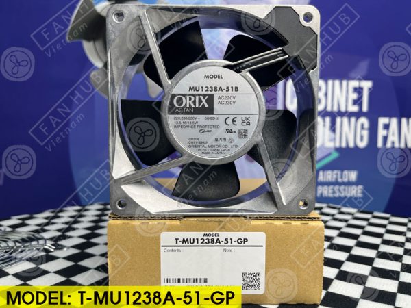 ORIX T-MU1238A-51-GP - AC AXIAL FAN, 230VAC, 120x120x38mm