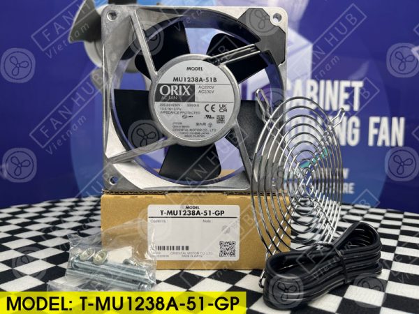 ORIX T-MU1238A-51-GP - AC AXIAL FAN, 230VAC, 120x120x38mm