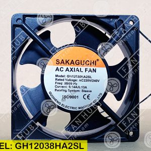 SAKAGUCHI GH12038HA2SL - Cabinet Fan, 220VAC, 120x120x38mm