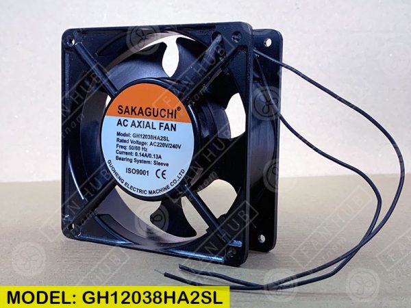 SAKAGUCHI GH12038HA2SL - Cabinet Fan, 220VAC, 120x120x38mm