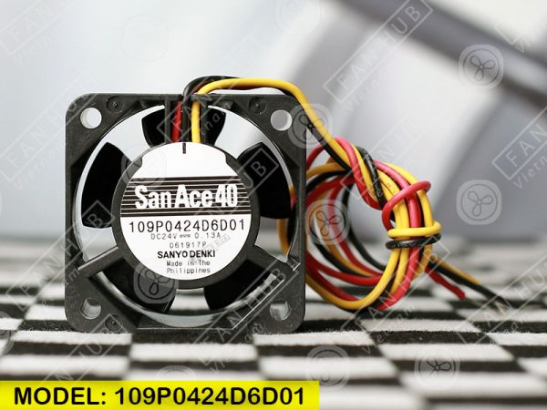 Sanyo Denki 109P0424D6D01 - Inverter Fan, 24VDC, 40x40x20mm