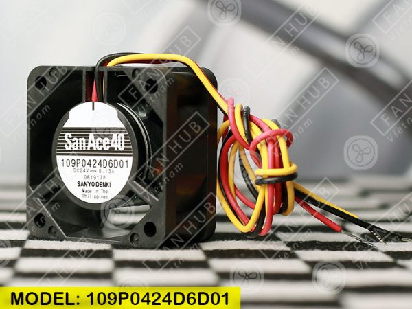 Sanyo Denki 109P0424D6D01 - Inverter Fan, 24VDC, 40x40x20mm