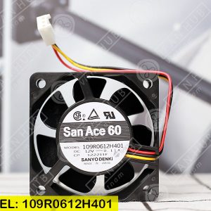 SANYO DENKI 109R0612H401 - Inverter Fan, 12VDC, 60x60x25mm