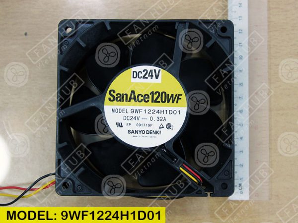 Sanyo Denki 9WF1224H1D01 - Inverter Fan, 24VDC, 120x120x38mm