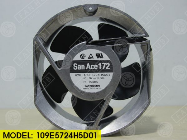 Sanyo Denki 109E5724H5D01 - Inverter Fan, 24VDC, 172x150x51mm