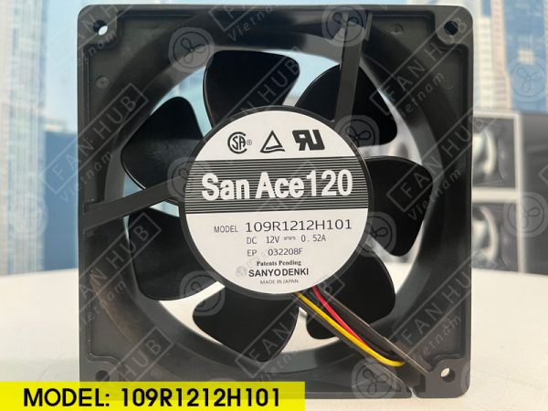 SANYO DENKI 109R1212H101 - Inverter Fan, 12VDC, 120x120x38mm