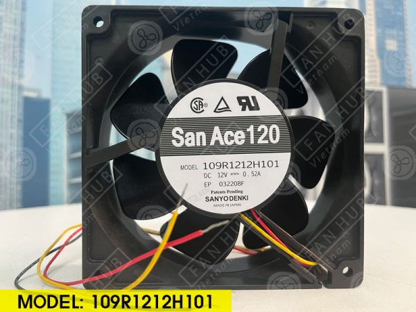 SANYO DENKI 109R1212H101 - Inverter Fan, 12VDC, 120x120x38mm