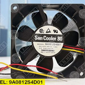 SANYO DENKI 9A0812S4D01 - Inverter Fan, 12VDC, 80x80x25mm