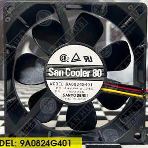 Sanyo Denki 9A0824G401 - Inverter Fan, 24VDC, 80x80x25mm