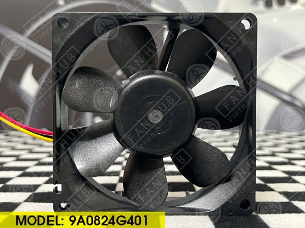 Sanyo Denki 9A0824G401 - Inverter Fan, 24VDC, 80x80x25mm