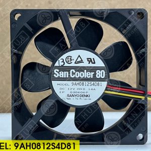 SANYO DENKI 9AH0812S4D81 - Inverter Fan, 12VDC, 80x80x25mm