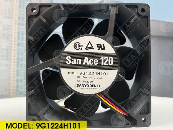 Sanyo Denki 9G1224H101 - Inverter Fan, 24VDC, 120x120x38mm