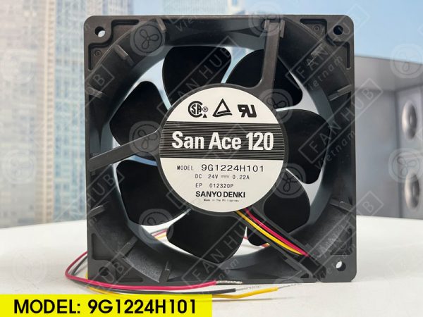 Sanyo Denki 9G1224H101 - Inverter Fan, 24VDC, 120x120x38mm