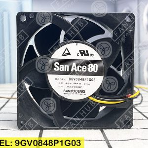 SANYO DENKI 9GV0848P1G03 - Inverter Fan, 48VDC, 80x80x38mm