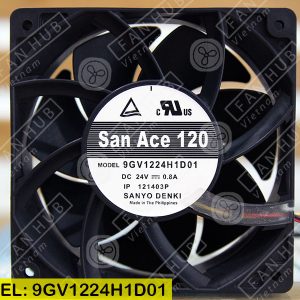 Sanyo Denki 9GV1224H1D01 - Inverter Fan, 24VDC, 120x120x38mm