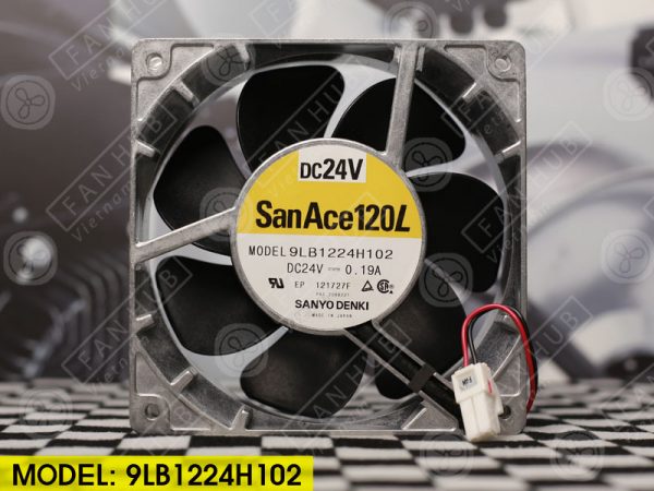 Sanyo Denki 9LB1224H102 - Inverter Fan, 24VDC, 120x120x38mm