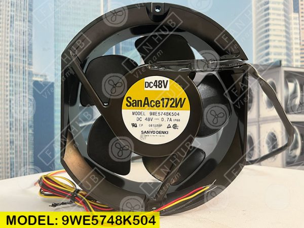 SANYO DENKI 9WE5748K504 - Inverter Fan, 48VDC, 172x150x51mm