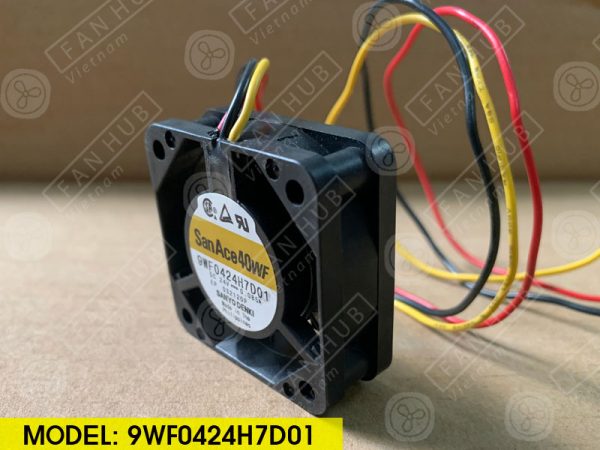 Sanyo Denki 9WF0424H7D01 - Inverter Fan, 24VDC, 40x40x15mm