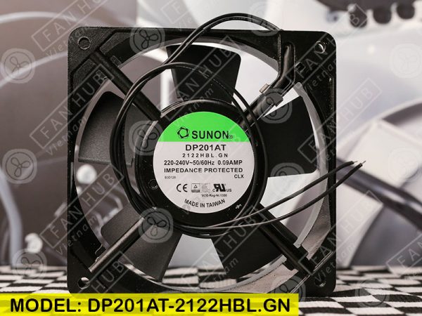 SUNON DP201AT-2122HBL.GN - AC Axial Fan, 220VAC, 120x120x25mm