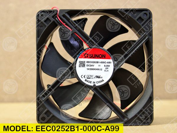 Sunon EEC0252B1-000C-A99 - Inverter Fan, 24VDC, 120x120x25mm