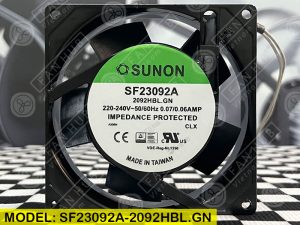 SUNON SF23092A 2092HBL.GN - Cabinet Fan, 220VAC, 92x92x25mm