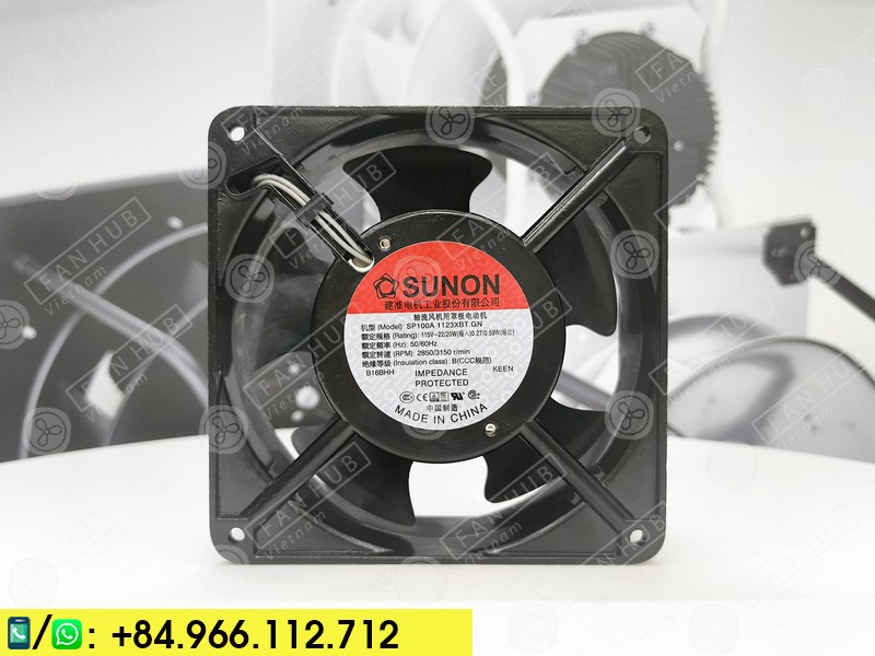 COOLING FAN SUNON SP100A-1123XBT.GN, 115VAC, 120x120x38mm