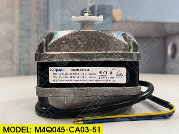 Fan Motor EBMPAPST M4Q045-CA03-51 For Refrigeration, 230VAC, 83mm