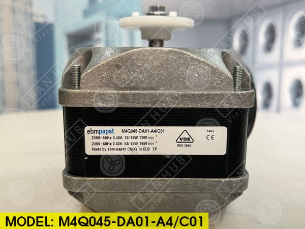 Fan Motor EBMPAPST M4Q045-DA01-A4/C01 For Refrigeration, 230VAC, 83mm