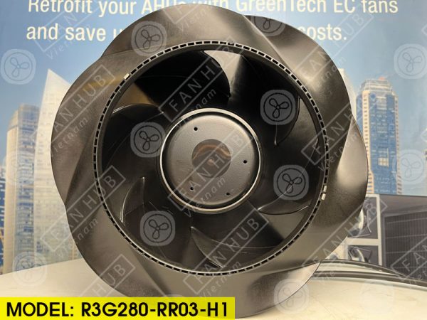 EBMPAPST R3G280-RR03-H1 - EC Centrifugal Fan, 230VAC, 280mm