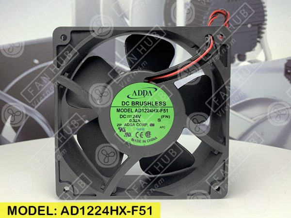 ADDA AD1224HX-F51 - Inverter Fan, 24VDC, 120x120x38mm