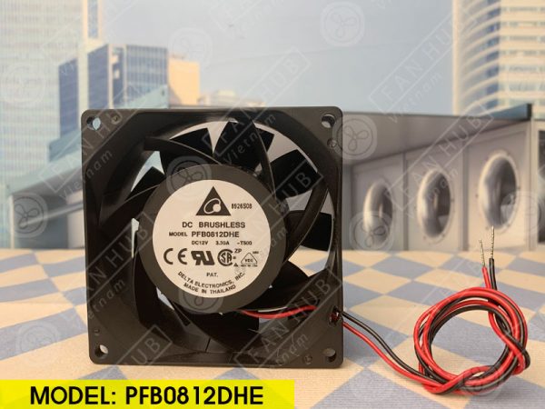 DELTA PFB0812DHE - Inverter Fan, 12VDC, 80x80x38mm