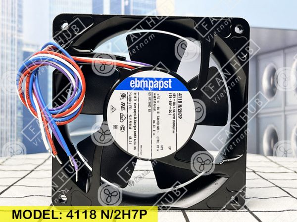 EBMPAPST 4118N/2H7P - Axial Fan, 48VDC, 120x120x38mm