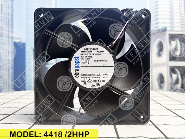 EBMPAPST 4418/2HHP - Axial Fan, 48VDC, 120x120x38mm