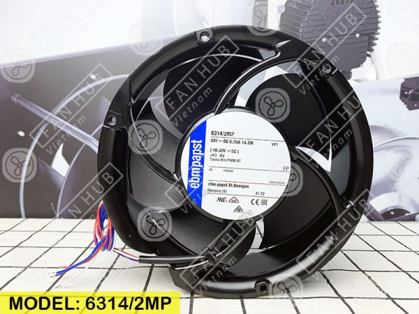 EBMPAPST 6314/2MP - Inverter Fan, 24VDC, 172x51mm