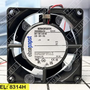 EBMPAPST 8314H - Inverter Fan, 24VDC, 80x80x32mm