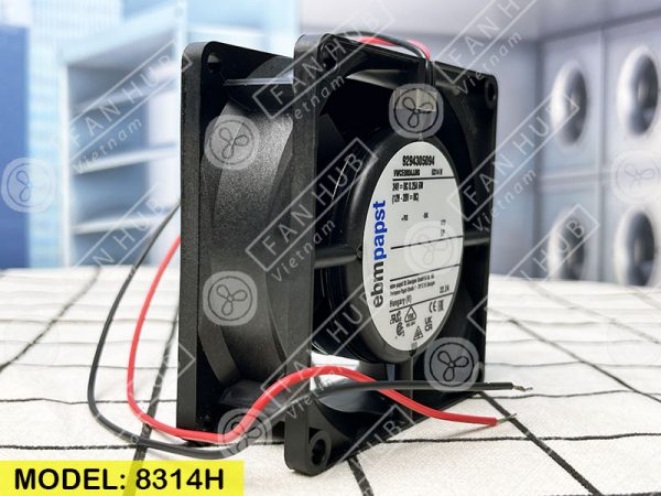 EBMPAPST 8314H - Inverter Fan, 24VDC, 80x80x32mm