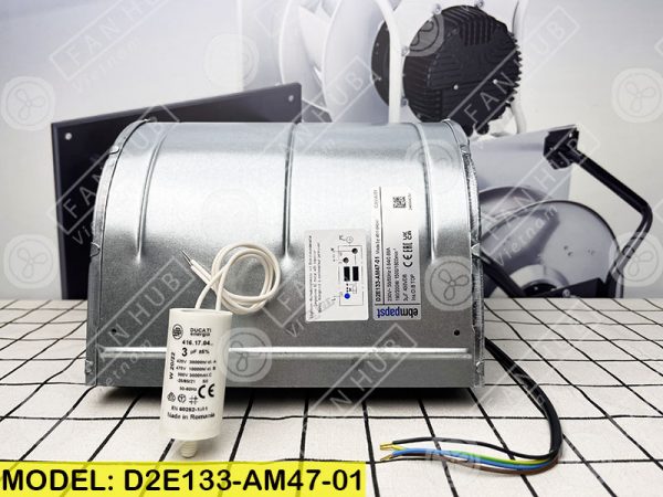 EBMPAPST D2E133-AM47-01 - AC Centrifugal Fan, 230VAC, 133mm