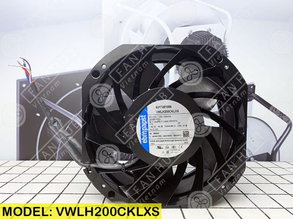 EBMPAPST VWLH200CKLXS - Axial Fan, 48VDC, 200x200x70mm