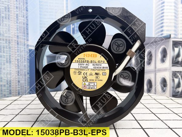 NMB 15038PB-B3L-EPS - AC Axial Fan, 230VAC, 172x150x38mm