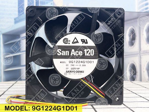 Sanyo Denki 9G1224G1D01 - Inverter Fan, 24VDC, 120x120x38mm