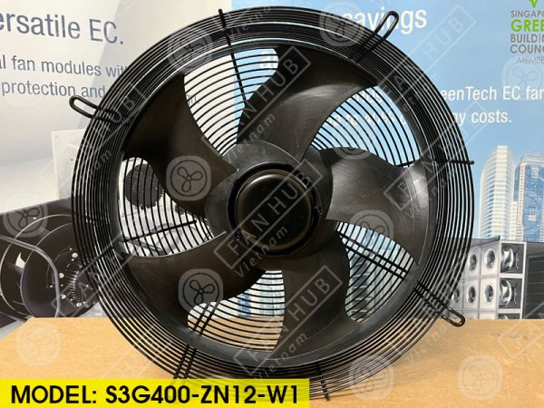 EBMPAPST S3G400-ZN12-W1 - EC Axial Fan, 400VAC, 400mm