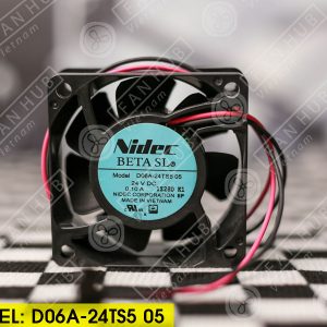 NIDEC D06A-24TS5 05 - Inverter Fan, 24VDC, 60x60x25mm