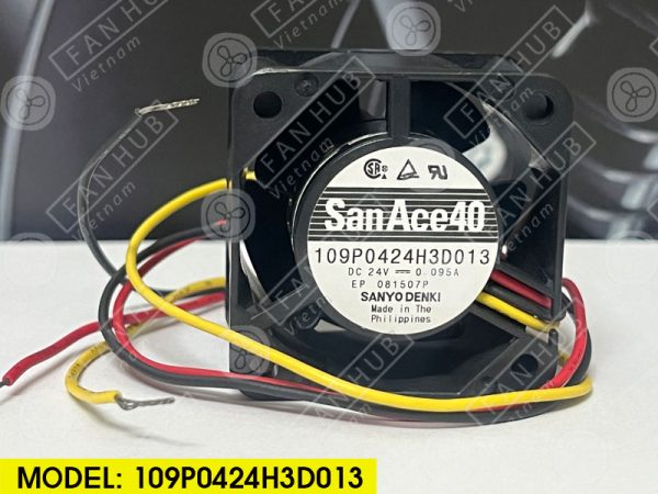 Sanyo Denki 109P0424H3D013 - Inverter Fan, 24VDC, 40x40x28mm