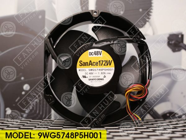 SANYO DENKI 9WG5748P5H001 - Inverter Fan, 48VDC, 172x150x51mm